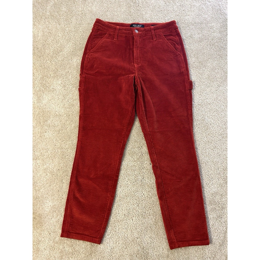 Judy Blue Corduroy Pants Womens 27 Red Slim Fit Preppy